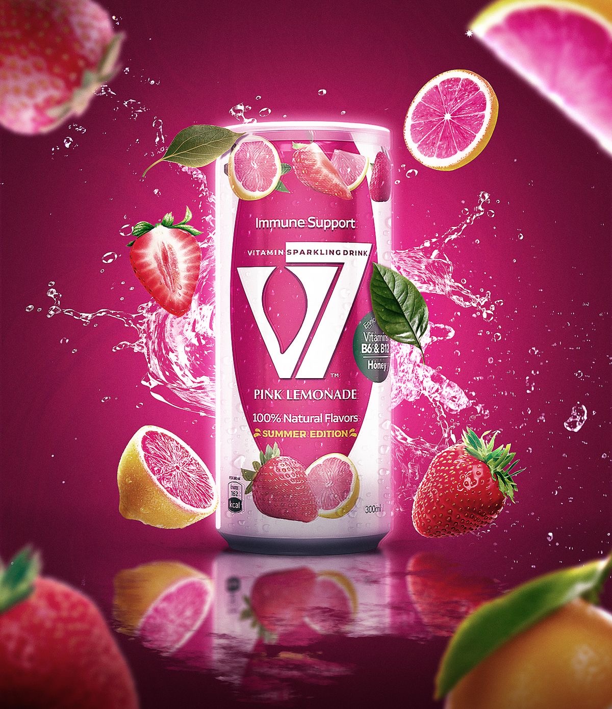 V pink lemon 